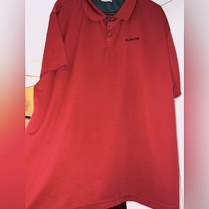 Men’s OmniWick Columbia Polo Shirt 3XL Maroon